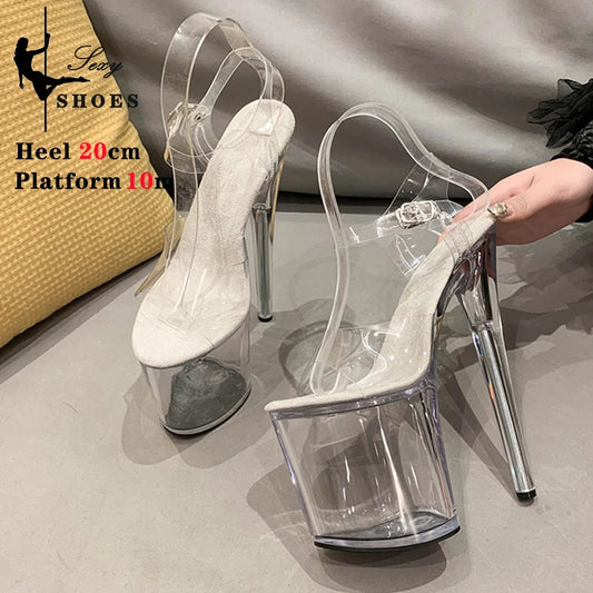 Plattform sandalen Mädchen schuhe 20CM kristall Sommer high heels damen schuhe auf verkauf Pole Dance Pumpen alias de mujer verano