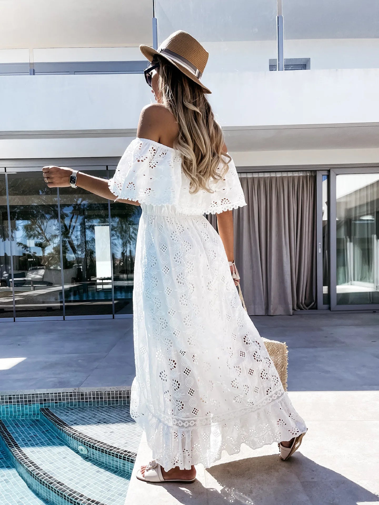 Sommer weißes Kleid für Frau 2023 trendige lässige Beachwear Cover-ups Outfits neue Boho Hippie Chic lange Maxi Kleider elegante Party