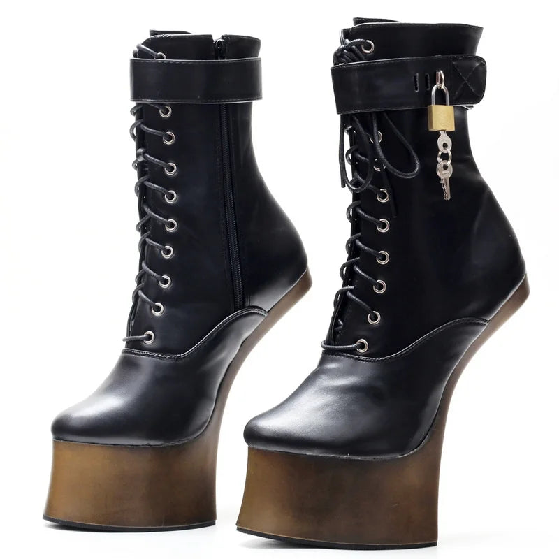 CACA Fetisch-Stiefeletten für Damen, 18 cm, ohne Absatz, für Herren, Bühnen-Pole-Dance-Schuhe, Cross-Dress-Stiefeletten, Silber, Gold, Lagerware, schnelle Lieferung