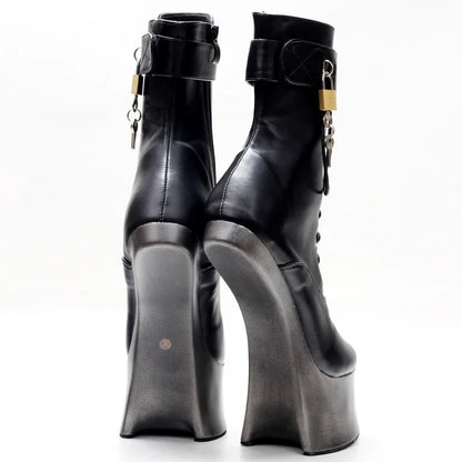 CACA Fetisch-Stiefeletten für Damen, 18 cm, ohne Absatz, für Herren, Bühnen-Pole-Dance-Schuhe, Cross-Dress-Stiefeletten, Silber, Gold, Lagerware, schnelle Lieferung