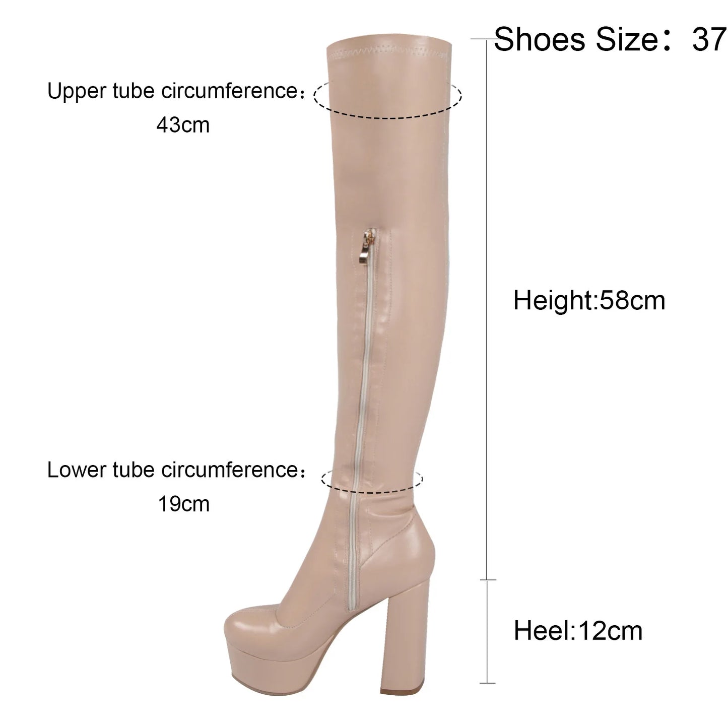 2024 Nouvelles bottes longues pour femmes Plateforme noire Pole Dance Stripper Talons Fétiche Bottines au-dessus du genou Chaussures pour femmes Bottes hautes cuissardes