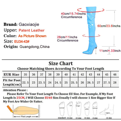 Bottes à talons hauts pour femmes, bottes à bout pointu, cuissardes, bottes longues au-dessus du genou, chaussures de fête à talon fin en métal de 11 cm, 34-43