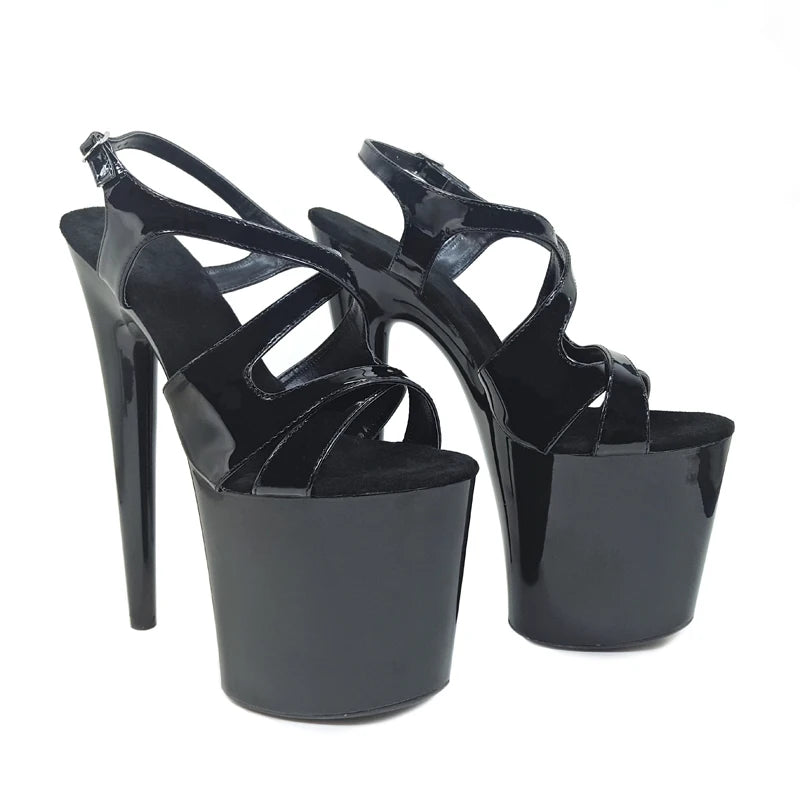 Leecabe Sexy 8 Inch High Heels 20CM Patent Upper  platform for pole dancing shoes or model show sandals shoes