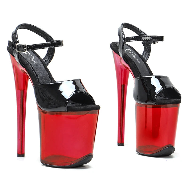 Leecabe 20CM/8inch Sexy Exotic Pole Dance Stripper young trend fashion color pole dance sandal  shoes