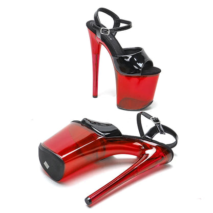 Leecabe 20CM/8inch Sexy Exotic Pole Dance Stripper young trend fashion color pole dance sandal  shoes