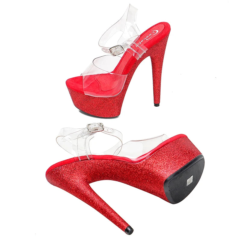 Leecabe 6 pouces/15 cm dame plate-forme fête sexy clubbing exotique pole dance danseuse talons hauts sandales