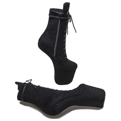 Bottines à plateforme en daim Leecabe Chaussures de pole dance sexy et exotiques sans talons