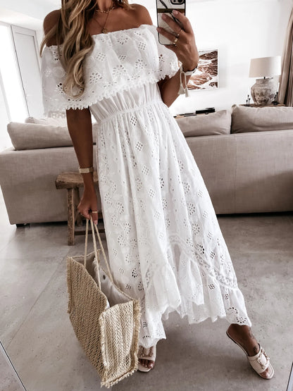 Sommer weißes Kleid für Frau 2023 trendige lässige Beachwear Cover-ups Outfits neue Boho Hippie Chic lange Maxi Kleider elegante Party