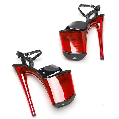 Leecabe 20CM/8inch Sexy Exotic Pole Dance Stripper young trend fashion color pole dance sandal  shoes