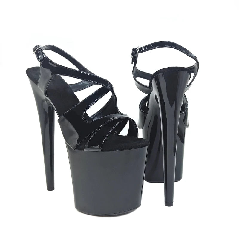 Leecabe Sexy 8 Inch High Heels 20CM Patent Upper  platform for pole dancing shoes or model show sandals shoes