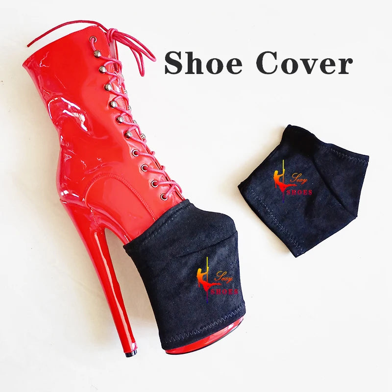 Shoe Protectors 20cm Platform Boots Durable Suede Protector High Heels Cover Pole Dance Boots Training Sandals Wear-Resist Cover