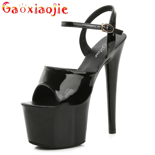 2024 Sexy Strippers Chaussures de Danse Femmes Défilé Sandales 17 CM Talons Hauts Imperméables Filles Chaussures Party Club Plateforme Chaussures