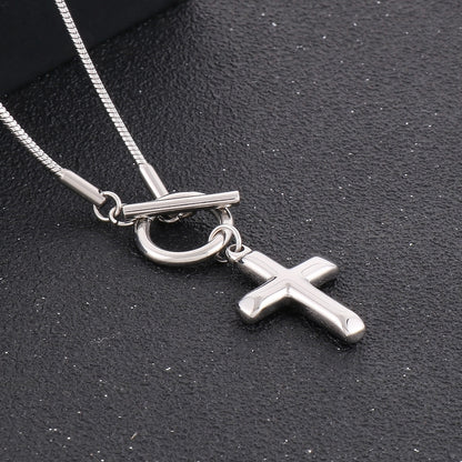 Cross Pendant Stainless Steel Necklace